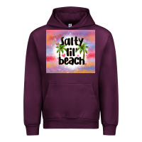 Mauve Wine salty lil' beach Urban Hoodie - MaliasSmallBusiness