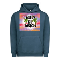 Pigment Midnight Navy salty lil' beach Urban Hoodie - MaliasSmallBusiness