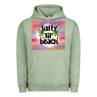 Pigment Oil Green salty lil' beach Urban Hoodie - MaliasSmallBusiness