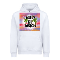 White salty lil' beach Urban Hoodie - MaliasSmallBusiness