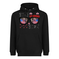 Black star spangled stup Heavyweight Hoodie - CowhideDigitalArt