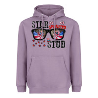 Lavender star spangled stup Heavyweight Hoodie - CowhideDigitalArt