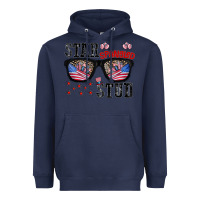 Navy star spangled stup Heavyweight Hoodie - CowhideDigitalArt