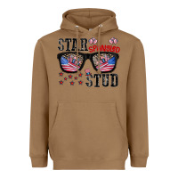 Toasted Coconut star spangled stup Heavyweight Hoodie - CowhideDigitalArt