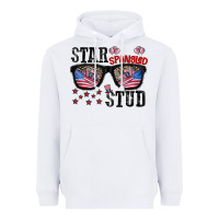 White star spangled stup Heavyweight Hoodie - CowhideDigitalArt
