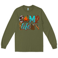 Army Green camp life Long Sleeve Tee - texasbilliewilder