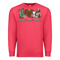 Cardinal peace love coffee Premium Sweatshirt - AdoDesignShop