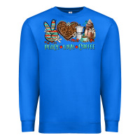 True Royal peace love coffee Premium Sweatshirt - AdoDesignShop