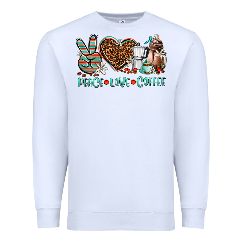 Peace Love Coffee Premium Sweatshirt by AdoDesignShop | Teevron