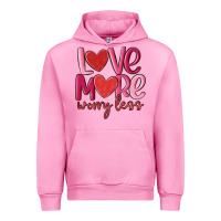 Fuchsia Pink love more worry less Urban Hoodie - MaliasSmallBusiness