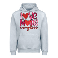 Heather Grey love more worry less Urban Hoodie - MaliasSmallBusiness