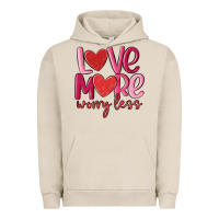 Pigment French Oak love more worry less Urban Hoodie - MaliasSmallBusiness