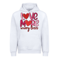 White love more worry less Urban Hoodie - MaliasSmallBusiness