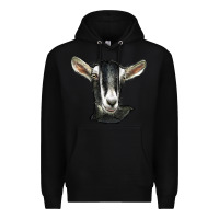 Black alpine goat head Premium Hoodie - LillyAllenDesigns