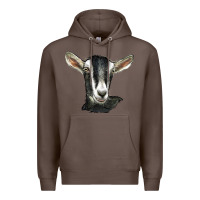 Coffee alpine goat head Premium Hoodie - LillyAllenDesigns