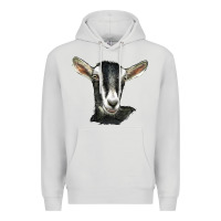 Dove Grey alpine goat head Premium Hoodie - LillyAllenDesigns