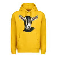 Lemon alpine goat head Premium Hoodie - LillyAllenDesigns