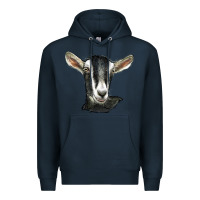 Navy alpine goat head Premium Hoodie - LillyAllenDesigns