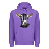 Purple alpine goat head Premium Hoodie - LillyAllenDesigns
