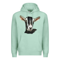 Seafoam alpine goat head Premium Hoodie - LillyAllenDesigns