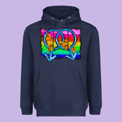Lgbtq Gender Gay Symbol Heavyweight Hoodie Designed By Hra Design Shop