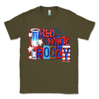 Army Green red white boozy billie wilder Classic Tee - texasbilliewilder