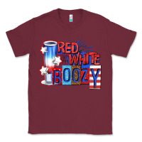 Burgundy red white boozy billie wilder Classic Tee - texasbilliewilder