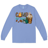 Colony Blue camp life coffee with coffee cup Long Sleeve Tee - texasbilliewilder