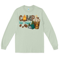 Matcha camp life coffee with coffee cup Long Sleeve Tee - texasbilliewilder