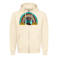Sandshell western cowboy boots sunflowers rainbow Zipper Hoodie - RanaPortraitStore