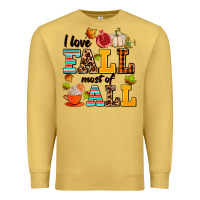 Antique Gold i love fall most of all Premium Sweatshirt - AdoDesignShop