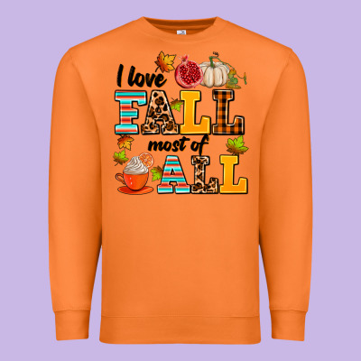 I Love Fall Most Of All Premium Sweatshirt Designed By Adodesignshop