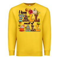Lemon i love fall most of all Premium Sweatshirt - AdoDesignShop