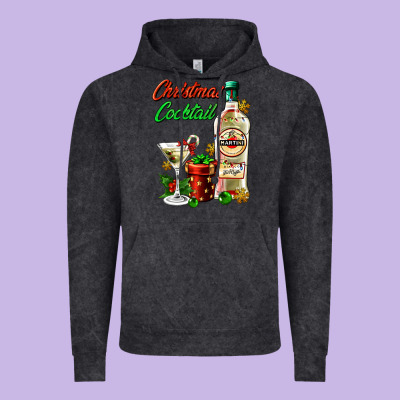 Christmas Cocktail Martini And Gift Vintage Hoodie Designed By Adodesignshop