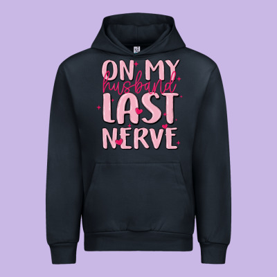 On My Husband Last Nerve Urban Hoodie Designed By Maliassmallbusiness