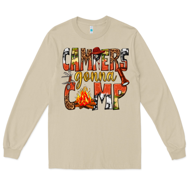 Campers Gonna Camp Western Long Sleeve Tee by texasbilliewilder | Teevron