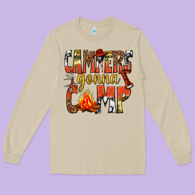Long Sleeve Tee campers gonna camp western