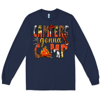 Navy campers gonna camp western Long Sleeve Tee - texasbilliewilder
