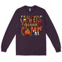 Plum campers gonna camp western Long Sleeve Tee - texasbilliewilder