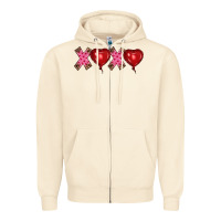 Sandshell valentine's day xoxo heart balloon Zipper Hoodie - RanaPortraitStore