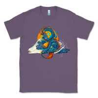 Lavender blue dragon ocean waves and sun Classic Tee - RanaPortraitStore