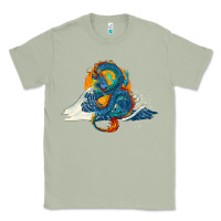Matcha blue dragon ocean waves and sun Classic Tee - RanaPortraitStore