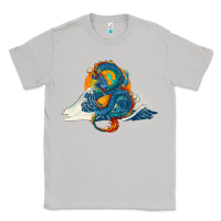Moon Dust blue dragon ocean waves and sun Classic Tee - RanaPortraitStore