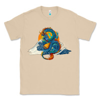 Mushroom blue dragon ocean waves and sun Classic Tee - RanaPortraitStore