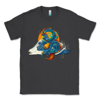 Smoke blue dragon ocean waves and sun Classic Tee - RanaPortraitStore