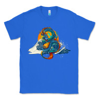 True Royal blue dragon ocean waves and sun Classic Tee - RanaPortraitStore