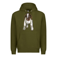 Army Green baby boer goat Premium Hoodie - LillyAllenDesigns