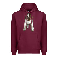 Burgundy baby boer goat Premium Hoodie - LillyAllenDesigns