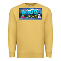 Antique Gold winter vibes license plate Premium Sweatshirt - BundleAndBundleShop