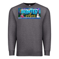 Charcoal Heather winter vibes license plate Premium Sweatshirt - BundleAndBundleShop